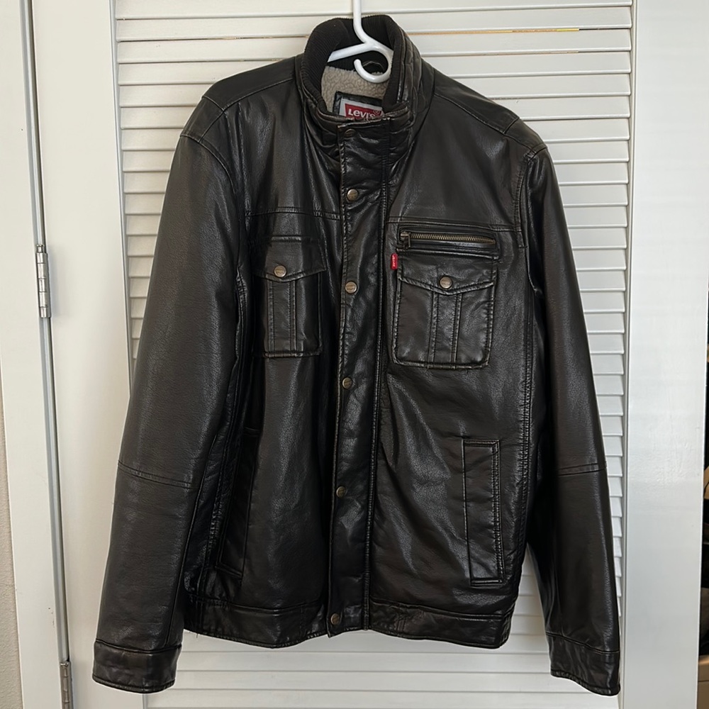 Levi's Men's Jackets & Coats Levis Faux Leather Sherpa Jacket